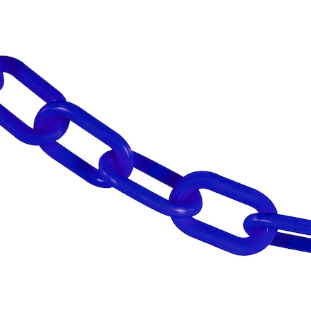 Mr. Chain 2" x 50' Traffic Blue Heavy Duty Plastic Safety Chain 51026-50