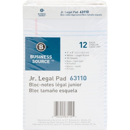 Business Source Writing Pad, Top, White, PK12 BSN63110