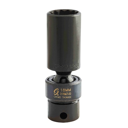 Sunex 3/8 inDr18Mm 12Pt Met Sp Univ Sc 318MZUD