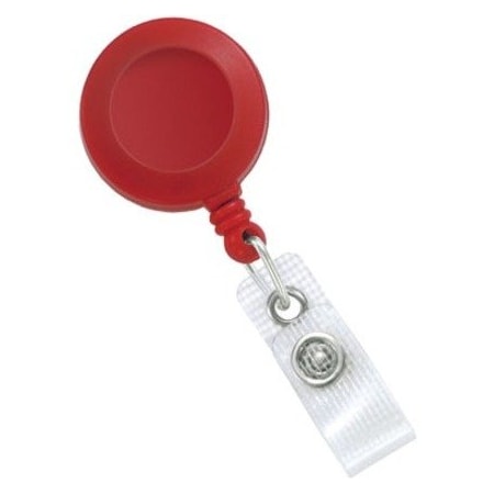 Brady BADGE REEL, RED, CLIP-ON BADGE REEL, NO STICKER, REINFORCED VINYL STRAP 2120-3006