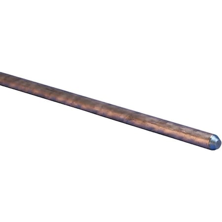 Nvent Erico Ground Rod, 5/8 in Dia Nominal, 8 ft L, Copper-Bonded Steel 615880A