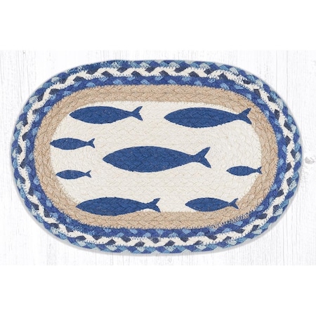 H2H 10 x 15 in. MSP-443 Fish Printed Oval Swatch H22548555
