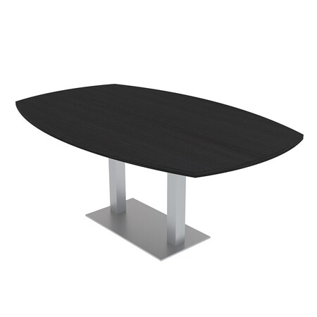 Skutchi Designs Arc Boat Conference Table, 45 in W, 72 in L, Black HAR-ABOT-48x72-DOU-U999ST19