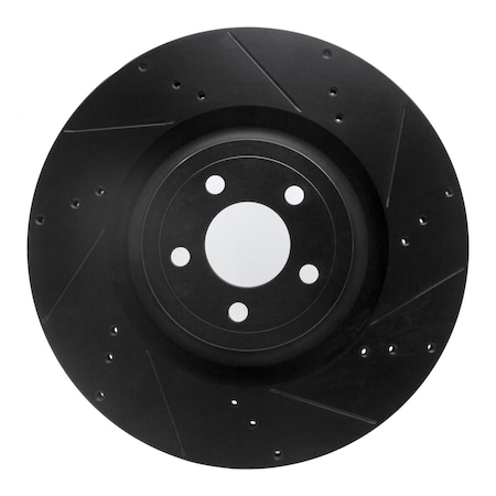 Dynamic Friction Co DFC Brake Rotor - Drilled and Slotted - Black 633-54079R