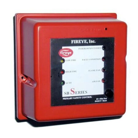 Fireye 120 VAC, 10/15 sec tfi, selectable purge, FR amp, pre-purge air check, reset on power . SB560523AA