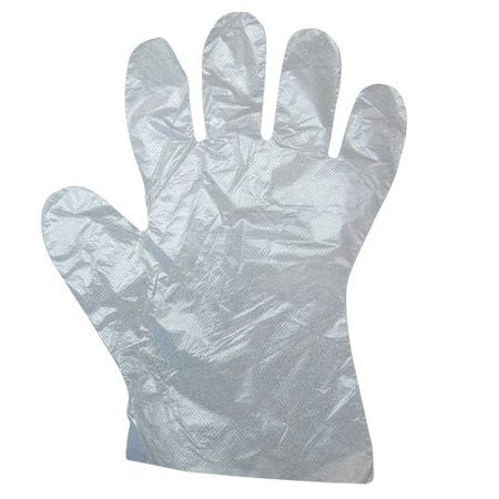 Safety Zone Polyethylene High Density Gloves - Clear, Lrg - Case of 1000 GDPE-LG-5