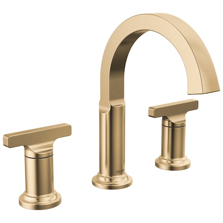 Delta Tetra Two Handle Widespread Bathroom Faucet In Lumicoat Champagne Bronze 355887-CZ-PR-DST