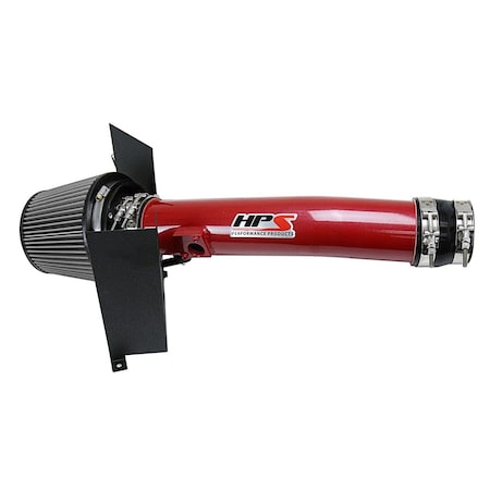 Hps Performance Air Intake Kit with Heat Shield, Red,  827-583R
