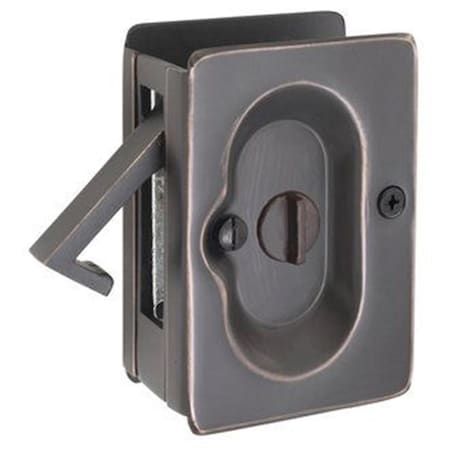 Patioplus Privacy Pocket Door Lock, Bright Nickel PA2046368