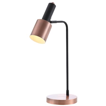 Jonathan Y Brady 22" Metal LED Task Table Lamp, Copper/Black JYL6101A