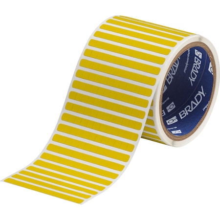 Brady Weather Resistant Polyester Outdoor Labels 0.25 in H x 0.25 in W Yellow 10000/RL THT-11-8591-10-YL