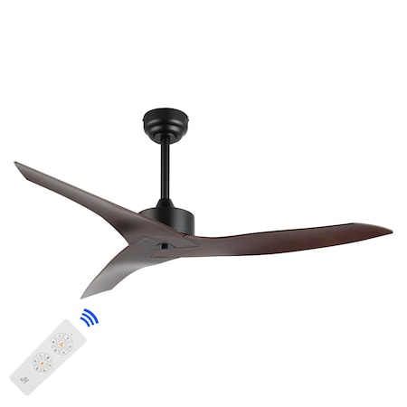 Jonathan Y Aldrin 50" Modern Minimalist Iron/Plastic Mobile-App/Remote-Controlled 6-Speed Razor Ceiling Fan, Neu JYL9715D