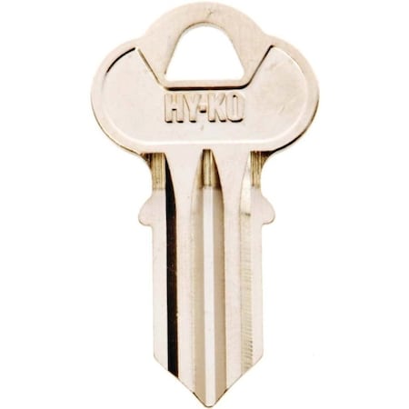 Hy-Ko Key Blank, Brass, Nickel, For: Chicago Cabinet, House Locks and Padlocks 11010CG6
