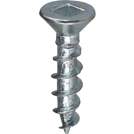 Dottie Wood Screw, #6, 1 in, Zinc Plated Carbon Steel Flat Head Square Drive, 100 PK DDFW61