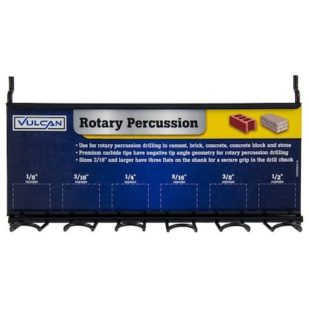Vulcan Vulcan 994920 Drill Bit Rack, Percision Masonry, 6 Slot 994920