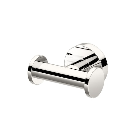 Gatco Glam Double Robe Hook, Polished Nickel 4315A
