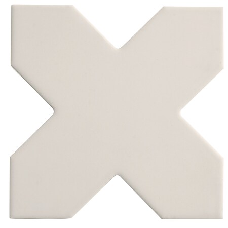 Apollo Tile Seville 5 x 5 in. Matte Light Gray Porcelain Cross Wall and Floor Tile 5.31 sq ft/case, 34PK TNG88CRGRYA