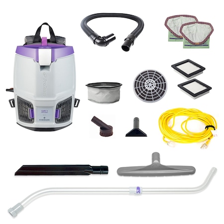 Proteam GoFit 3, 3 qt. Backpack Vacuum w/ Xover Performance Telescoping Wand Tool Kit 107738