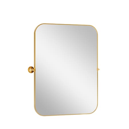 Homeroots 31" Gold Metal Framed Full Length Hanging Mirror 564455