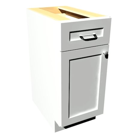 Rigel Cabinetry Kitchen Base Cabinet, 15 in W, 1-Door/1-Drawer, Raw Maple, Solid Wood RTA - 806193