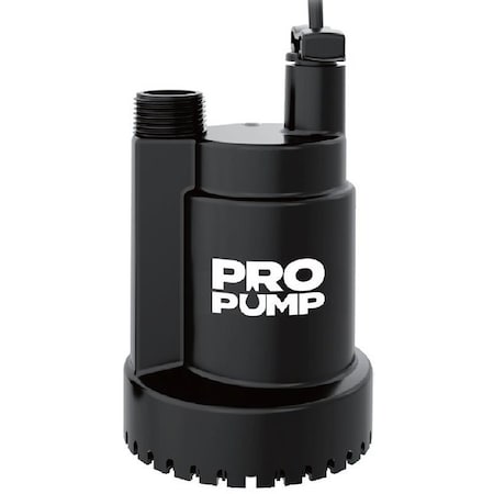 Propump Compact Utility Pump, 1-Phase, 2.3 A, 115 V, 1/4 hp, 1 in Outlet, 28 ft Max Head, 1500 gph UT02501