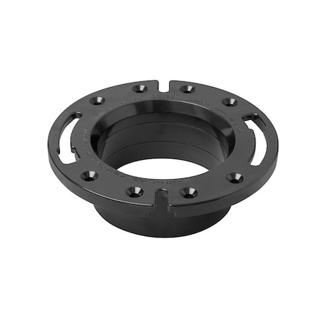 Oatey Closet Flange, 4 in Connection, ABS, Black 43586