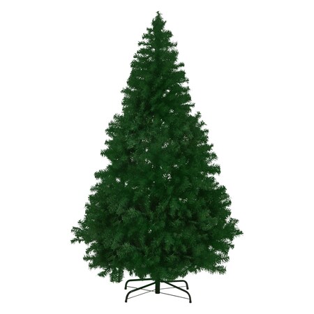 Elf Stor Artificial Christmas Tree 6ft Unlit Spruce Xmas Tree Realistic Branch Tips and Metal Stand 50-300-6