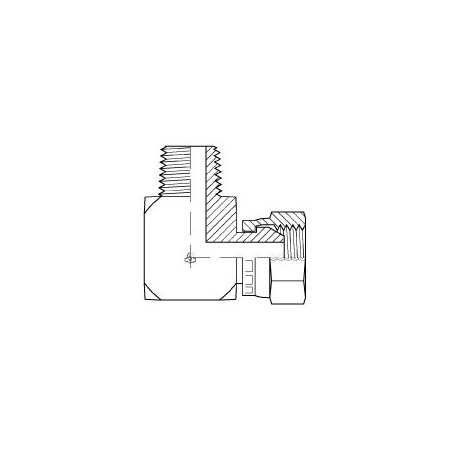 Adaptall 90 Degrees MALE BSPT X FEMALE BSPP (SWIVEL) ELBOW 1/8 in 1/8 in 9062-02-02