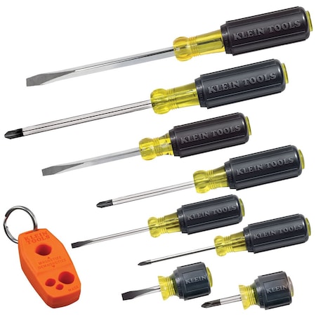 Klein Tools Screwdriver Set Plus Magnetizer, Cushion-Grip, 8-Piece 85148