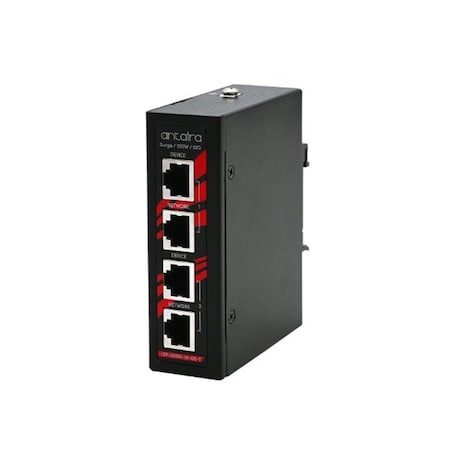 Antaira Industrial 2-port Ethernet PoE Surge Protector, with 2*10/100/1G/2.5G/5 LSP-0200X-bt-100-T
