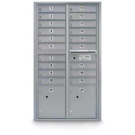 Postal Products Unlimited 19 Door Standard 4C Mailbox with 2 Parcel Lockers - Sandstone N1029454SND