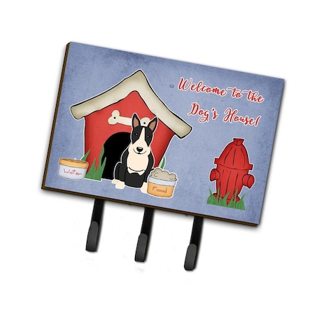 Carolines Treasures Dog House Collection Bull Terrier Black and White Leash or Key Holder BB2887TH68