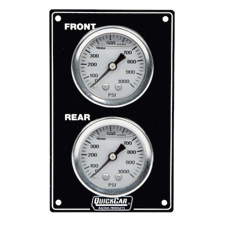 Quickcar Racing Products Mini Brake Bias Gauge Panel - Vertical - Black QRP61-105