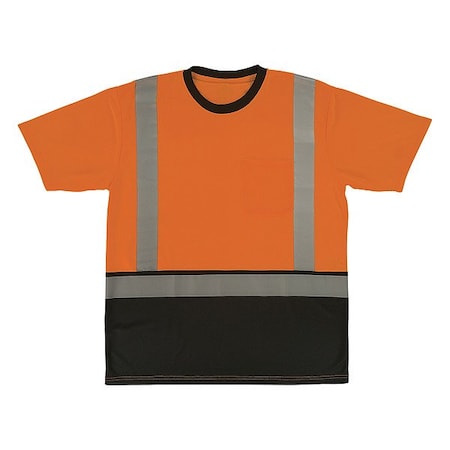 Ergodyne Hi-Vis Shirt, XS, Orange, Short Sleeve 22191