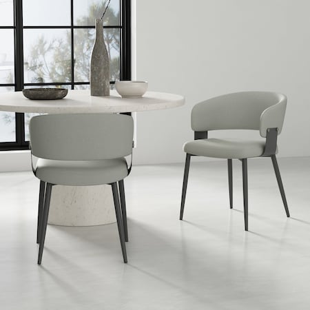 Manhattan Comfort Luce Dining Chair in Stone Grey, 2PK 2-DC097-GY