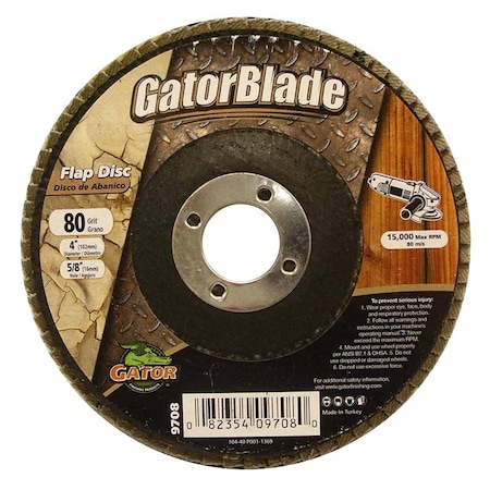 Ali Industries GATORBLADE 4 X5/8 FLAP DISC 80# 9708