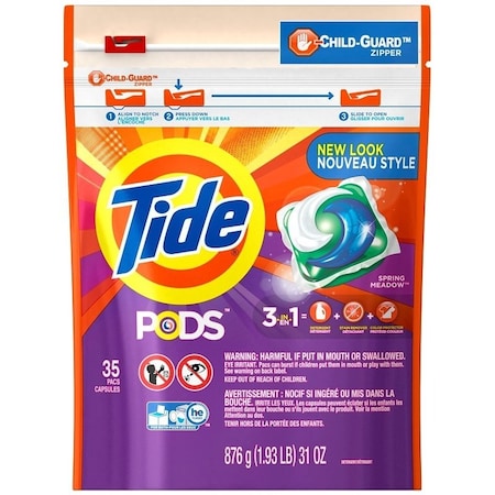 Tide Laundry Detergent, 35 CT, Liquid, Spring Meadow 93127
