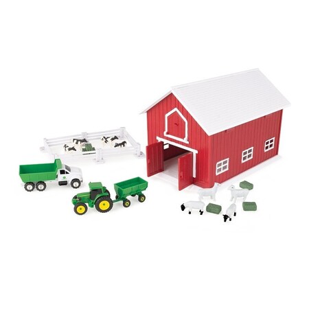 John Deere 1:64 Red Barn Playset, 3 years and Up, 24-Piece 47333