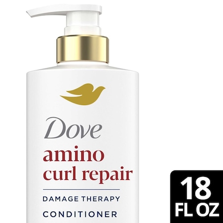 Dove Damage Therapy Amino Curl Repair Conditioner with Pump, 18 Fluid Ounce, 4PK 64380156