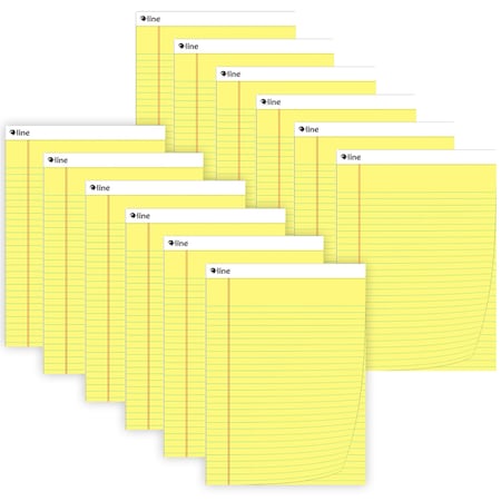 C-Line Products Legal Pad, Wide Ruled, Yellow, 50 Sheets, 12PK 25106