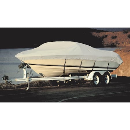 Taylormade-Adidas Taylor Made 70206 19 x 21 ft. 102 in. V-Hull Runabout Bow Rider Boat Cover, Gray T4V-70206