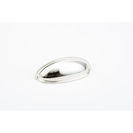 Schaub 3-3/4in Overall; 3in Center to Center Traditional Cup Pull Polished Nickel Finish 730-PN