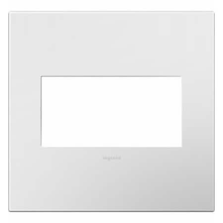 Legrand adorne Wallplate, 5.13 in L, 5.29 in W, 2 -Gang, Plastic, White, Gloss AWP2GWH4