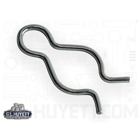 Huyett Hair Pin, Zinc Plated Spring Steel, 0.094 in Wire Dia x 1.812 in Length BPXZ-2309