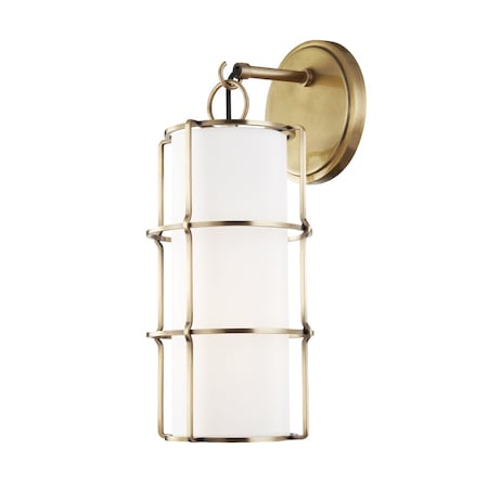 Hudson Valley Lighting Sovereign 1 Light Wall Sconce 7 In. Aged Brass 1500-AGB