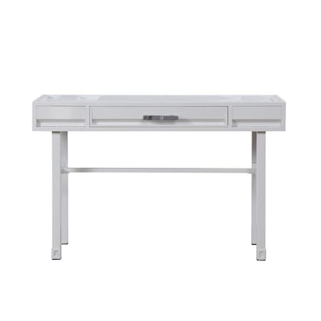 Homeroots 47" White Iron Vanity Table 491379