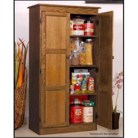 Convenience Concepts KT613-D Multi-use Storage Cabinet, Dry Oak Finish 4 Shelves HI3168172