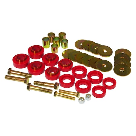 Prothane Body Mount Kit with Hardware for 1967-1981 Chevy Camaro - Red 7-139