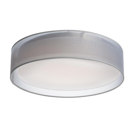 Cling 20 in. Prime LED Flush Mount Ceiling Light, White Organza CL2963347