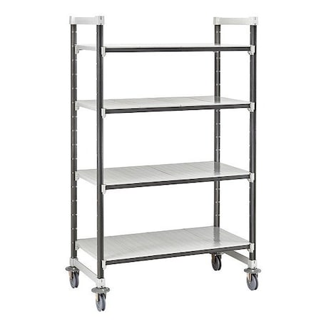 Cambro Shelving Unit, 42 in L, Speckled Gray EXHD244278S4480